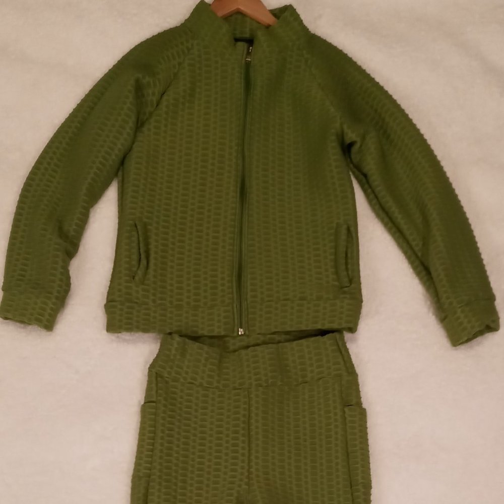 Ling Fashion Emerald Green two piece jacket/ pant